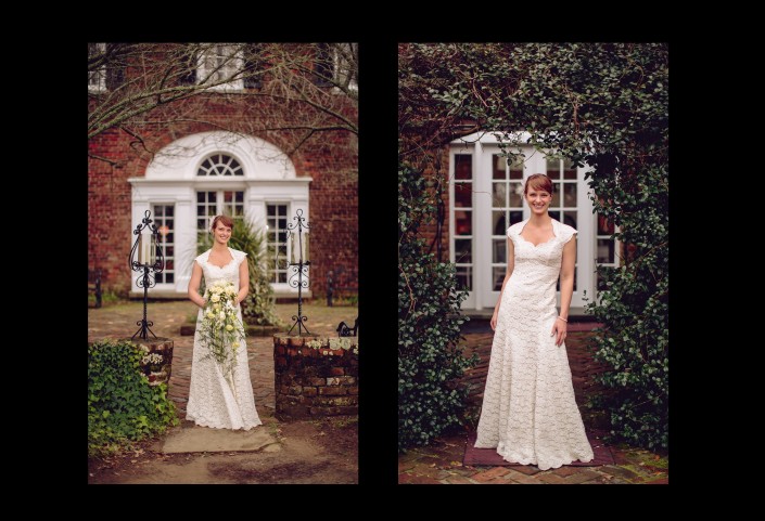 Boone Hall Patio Bridal Portraits