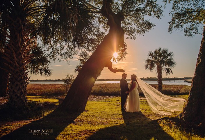 Silhouette at Sunset at Lowndes Grove