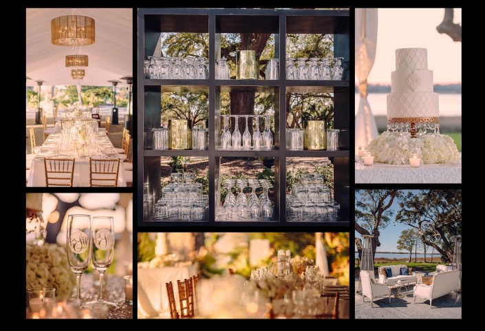 Decor of the Reception Tent at Lowndes Grove