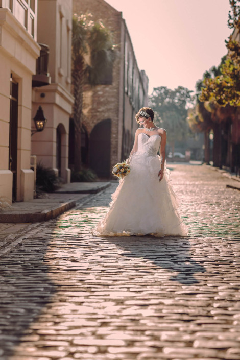 Cobblestone Bridal Portrait