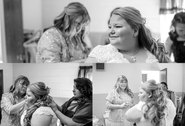 Bride getting ready