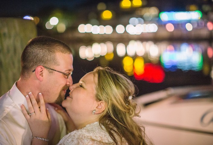 Bride and Groom at Shem Creek