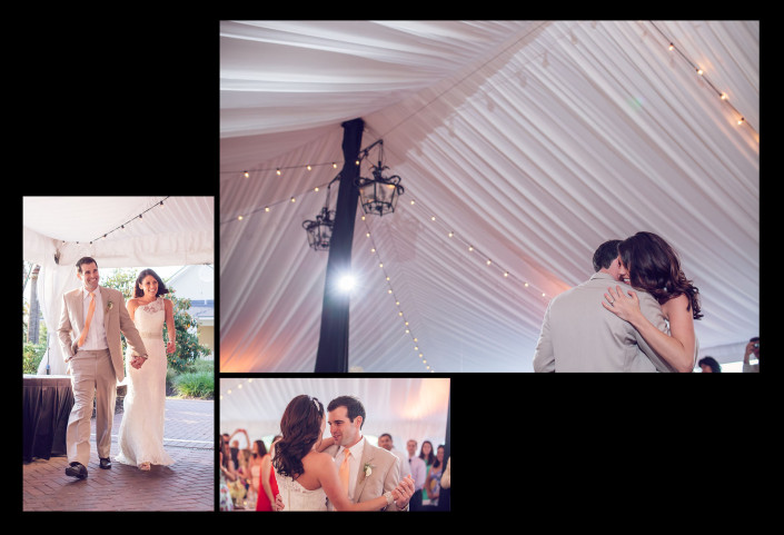 first dance in tent with liner