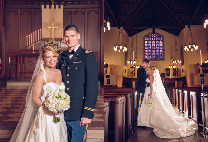 Bride and Groom in Summerall Chapel