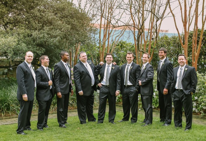 Groomsmen in Garden