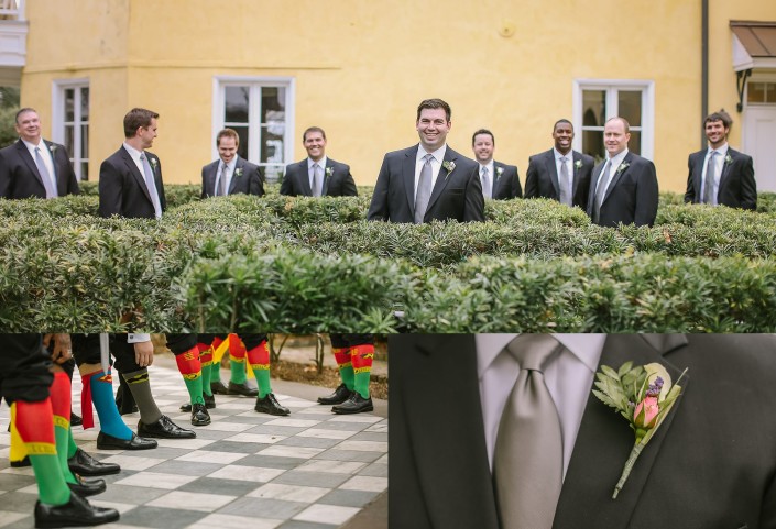 Groomsmen in Maze