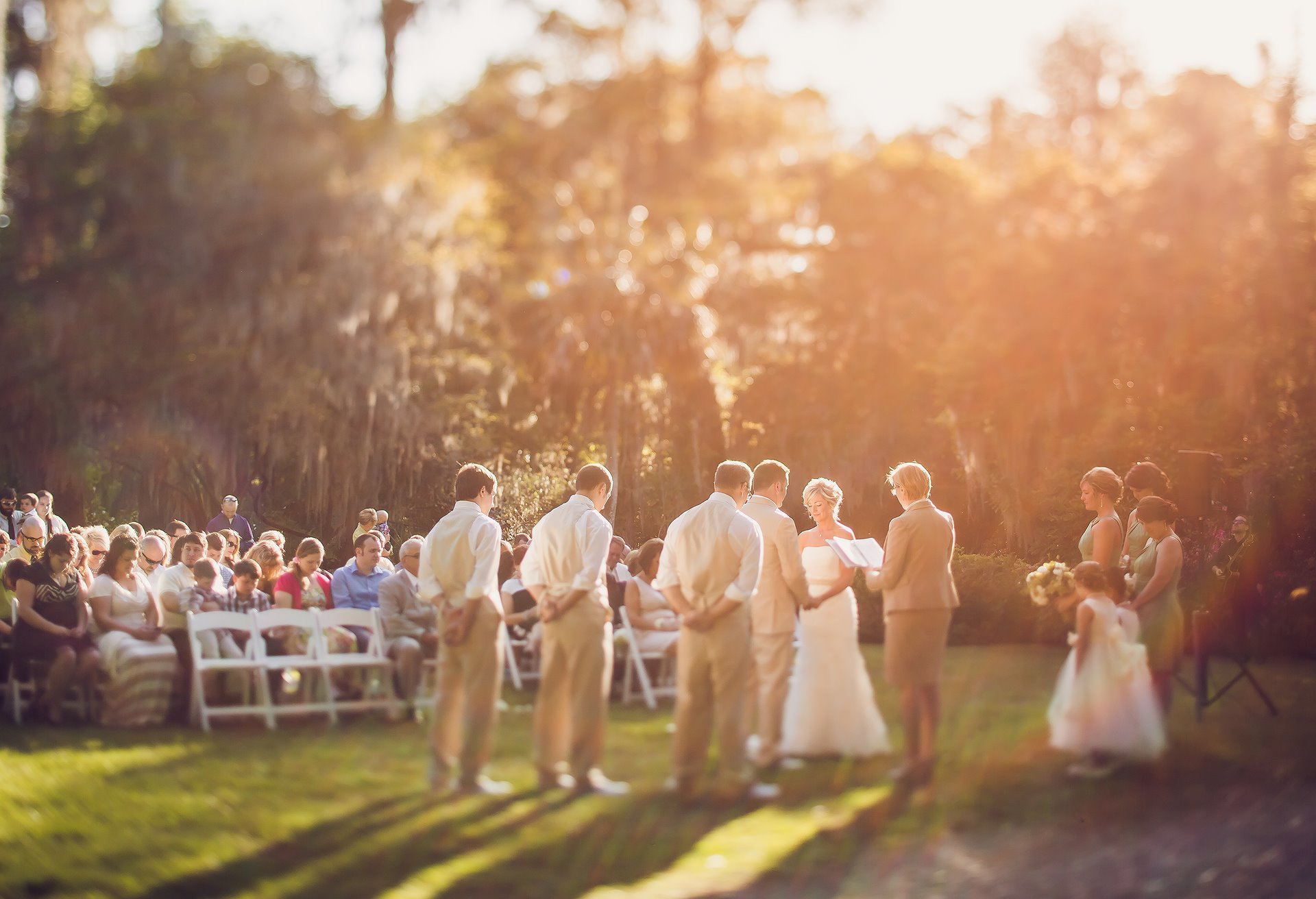 Wedding Ceremony on White Bridge Lawn