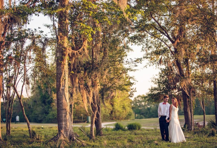 Bride and Groom At Wescott Plantation