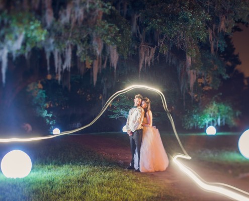 Night at Magnolia Plantation Veranda