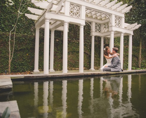 Bride and Groom Reflecting Pool