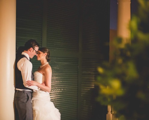 Bride and Groom at Planters Inn