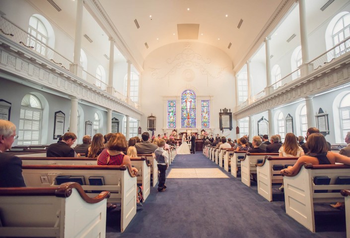 Wedding inside Second Presbyterian