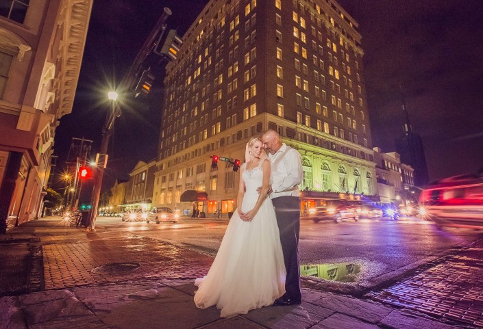 Bride and Groom at King and Calhoun Streets