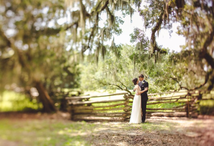 Beautiful Magnolia Plantation Wedding Farm Fence