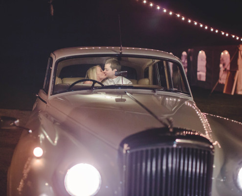 Classic cars and the bride and groom