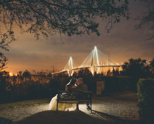 cooper bridge at night