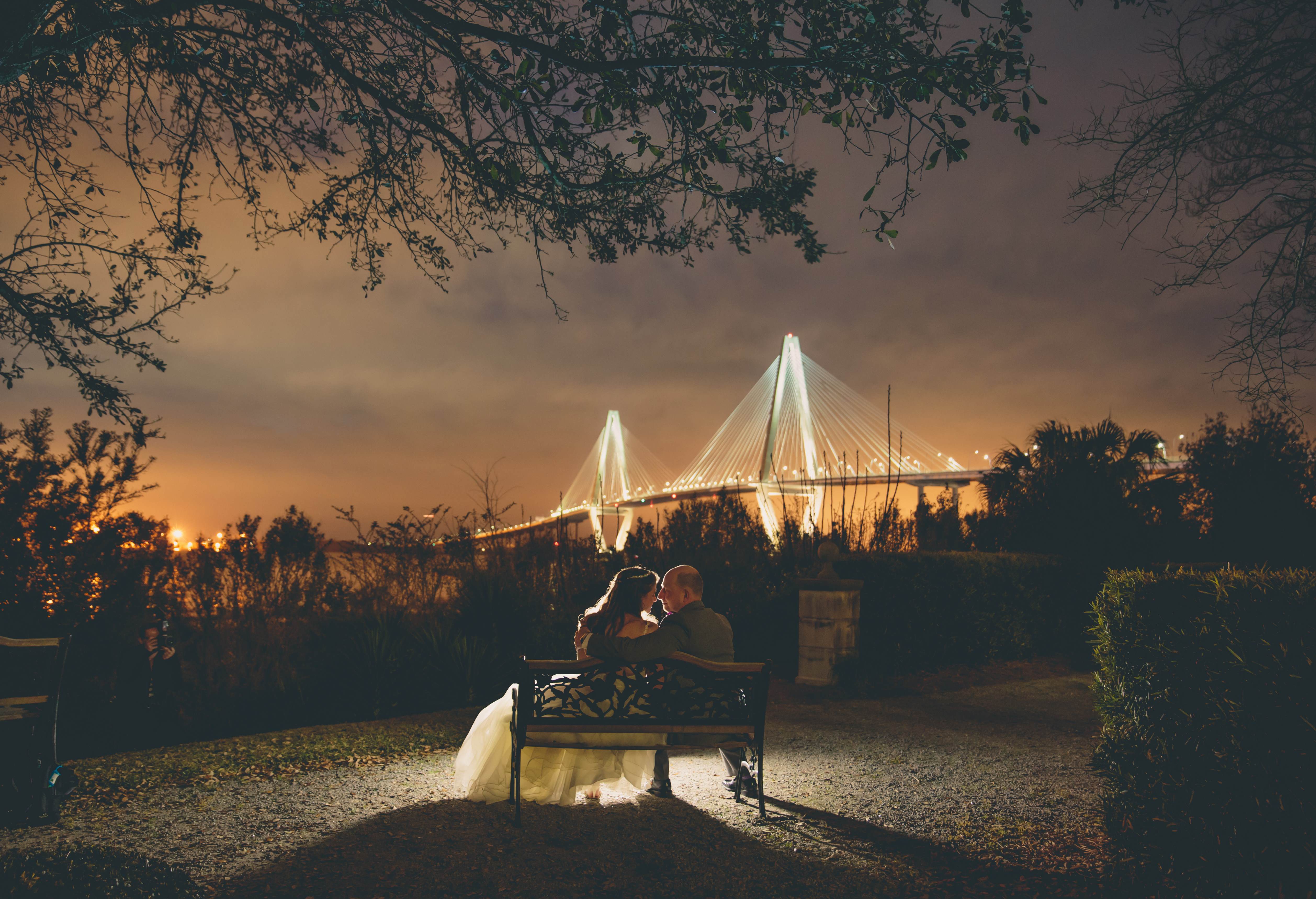 cooper bridge at night