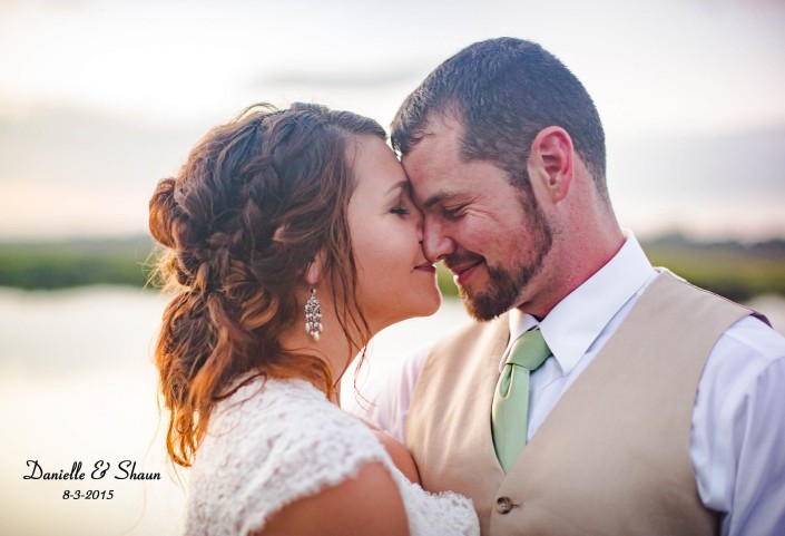 River Marsh bride and groom portrait