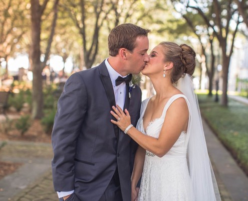 Waterfront Park Bride and Groom