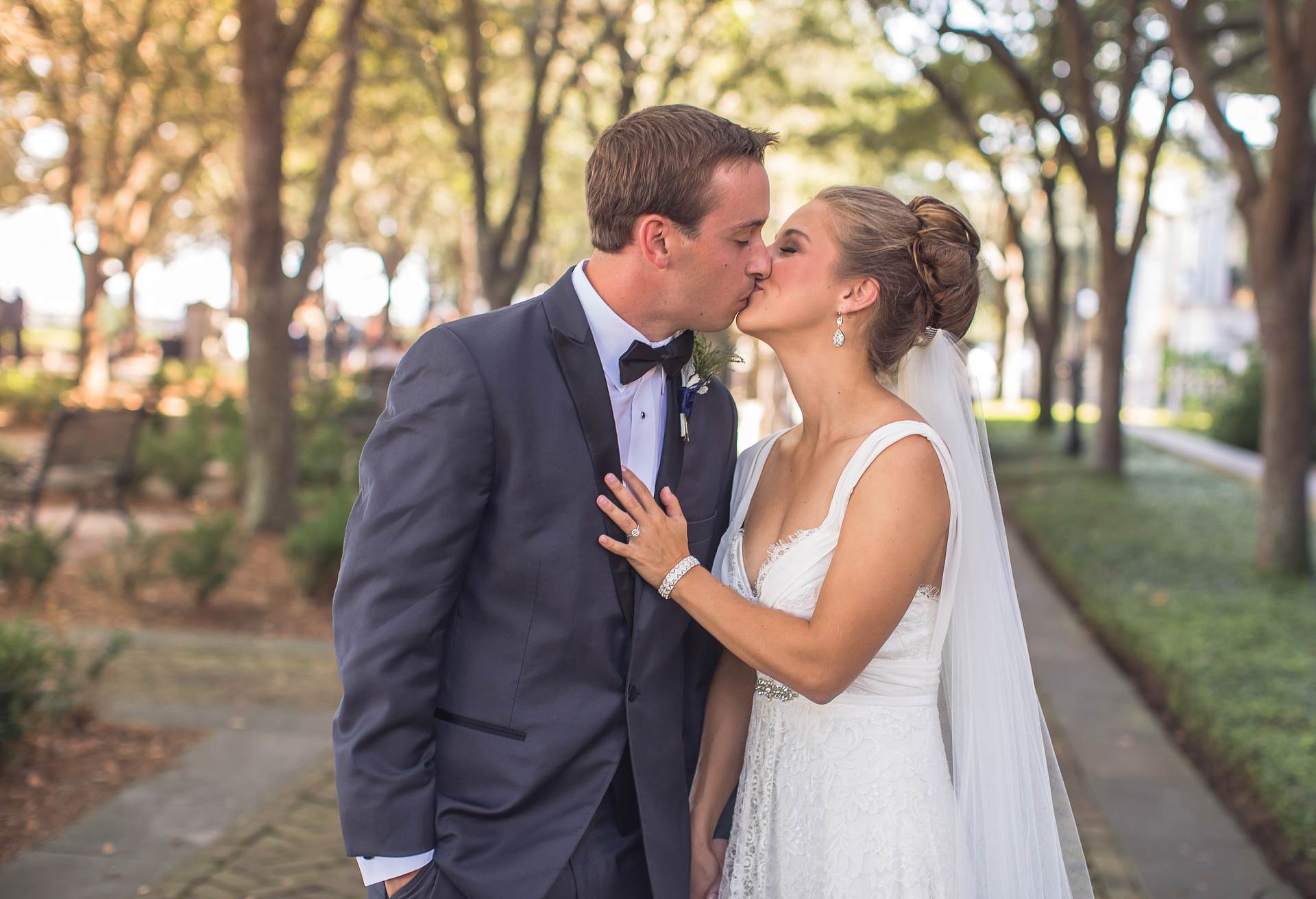 Waterfront Park Bride and Groom