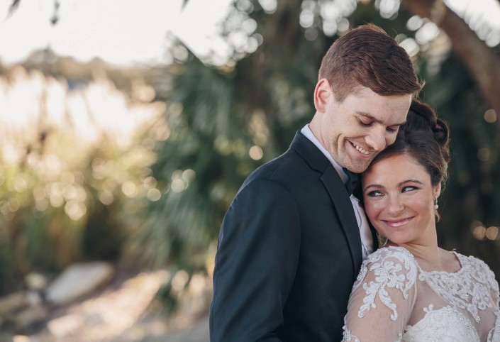 Pawleys Plantation Wedding Bride & Groom Outside 3