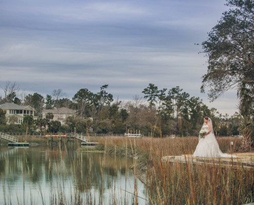 Bridal Portrait Over the Marsh