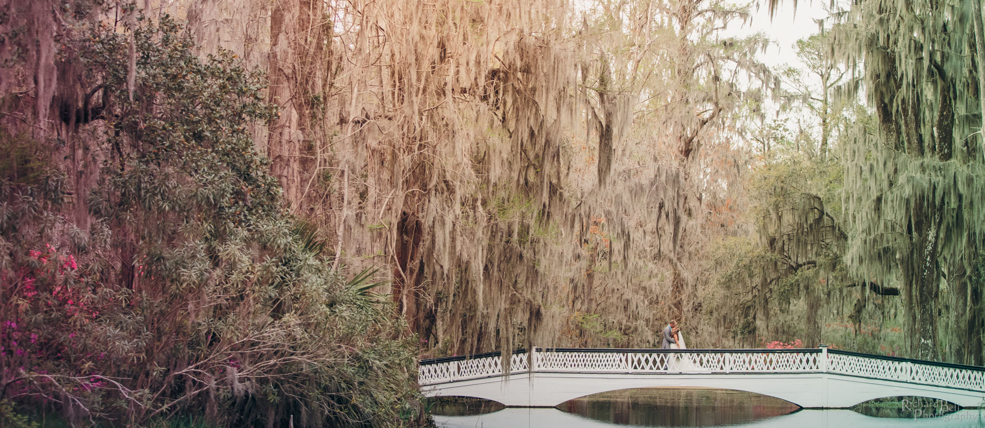 Bride and Groom on White Bridge