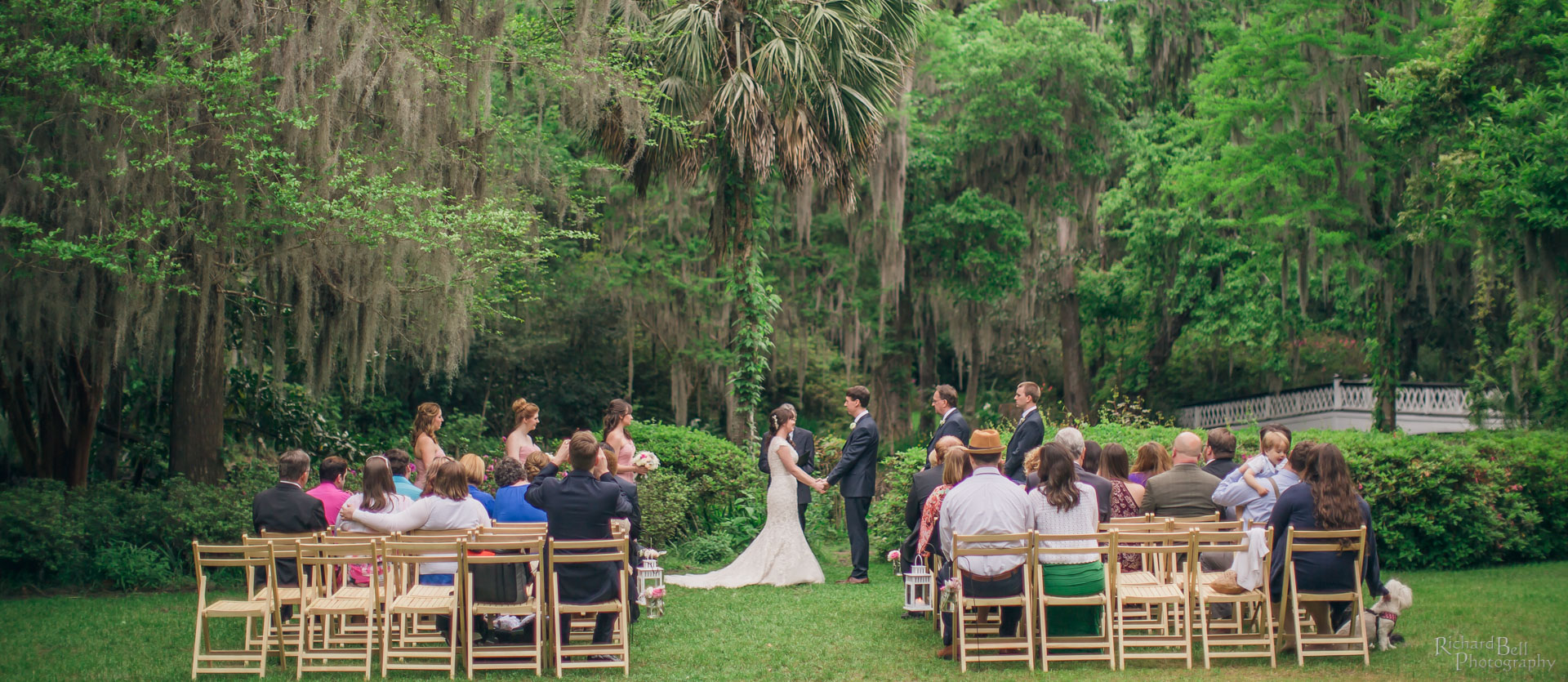 Bride and Groom Ceremony at Magnolia