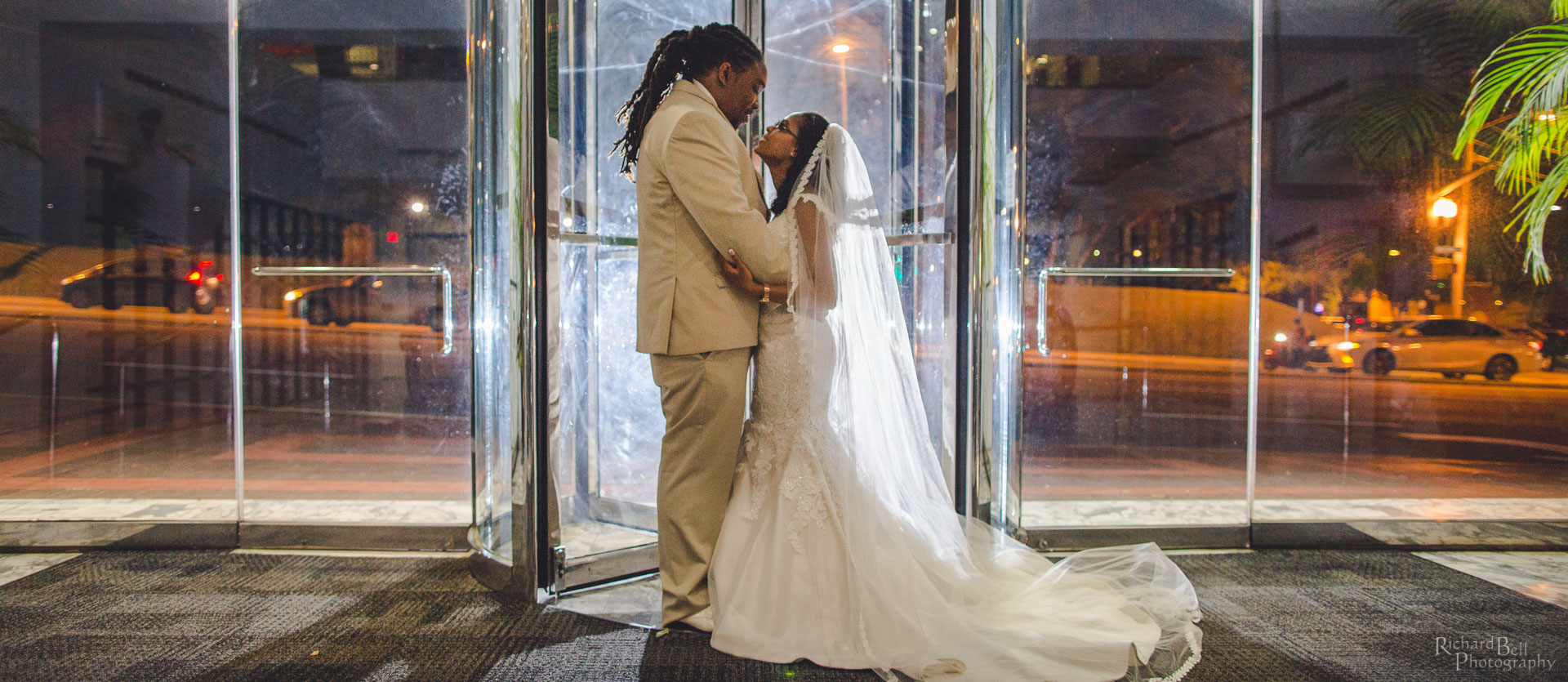 Bride and Groom at night