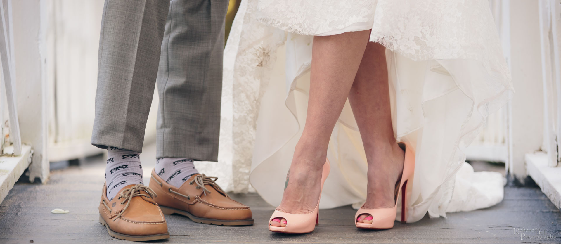 Feet on bridge