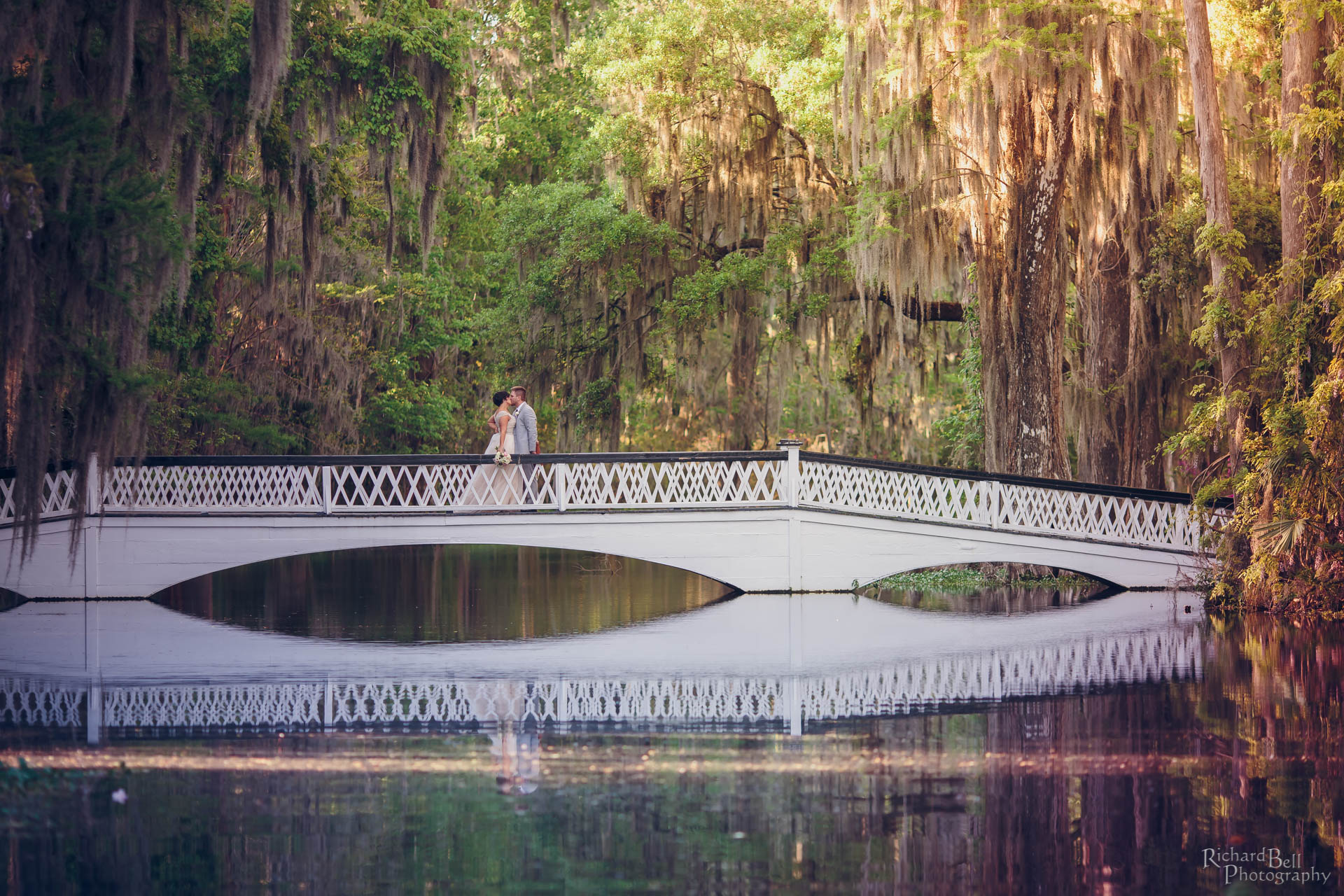 Bride and Groom on White Bridge