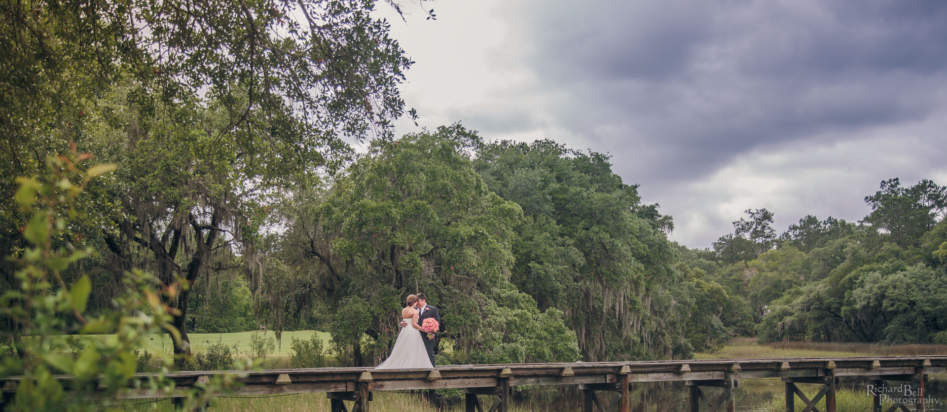 Bride and Groom on Dock