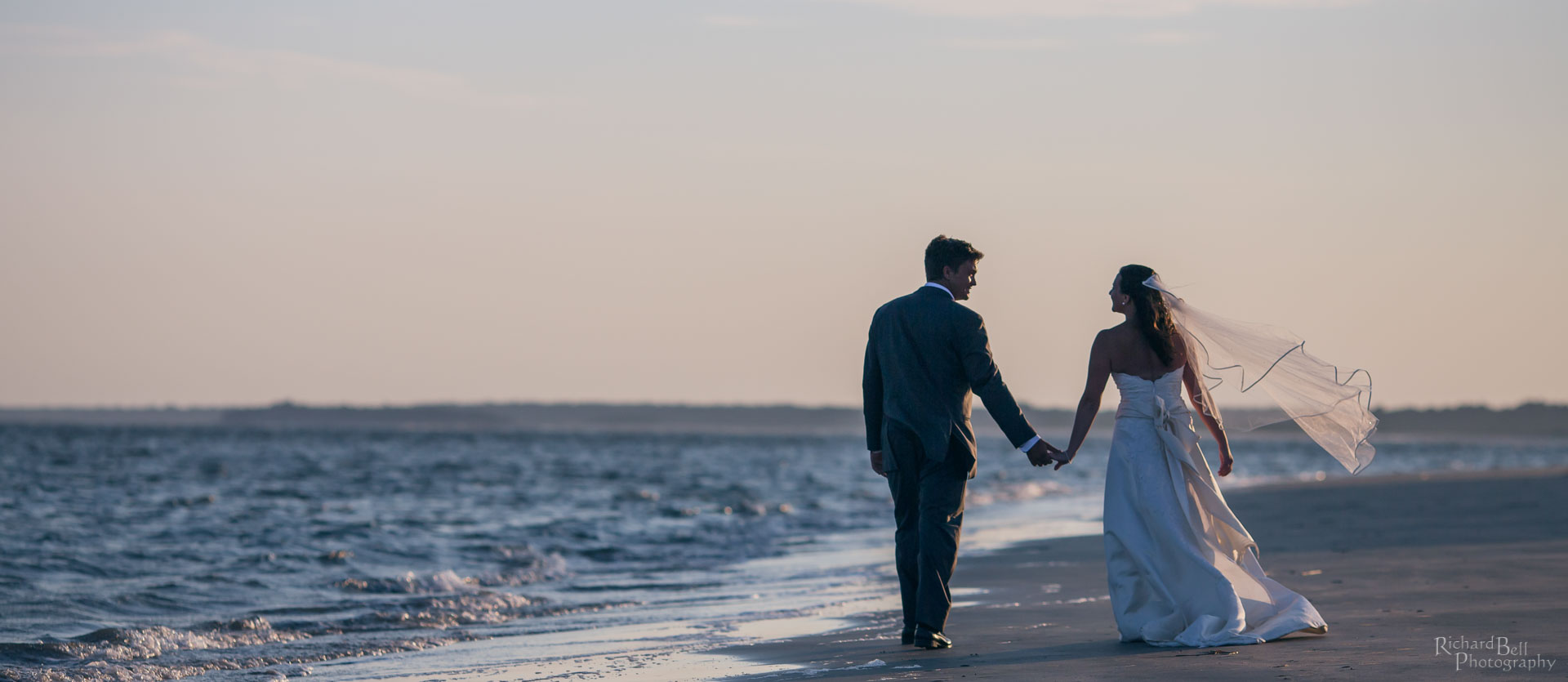 Bride and Groom on beach