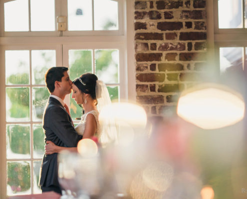 Bride and Groom Inside Rice Mill