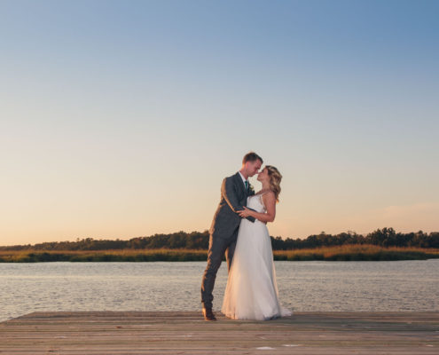 Sunset Bride and Groom