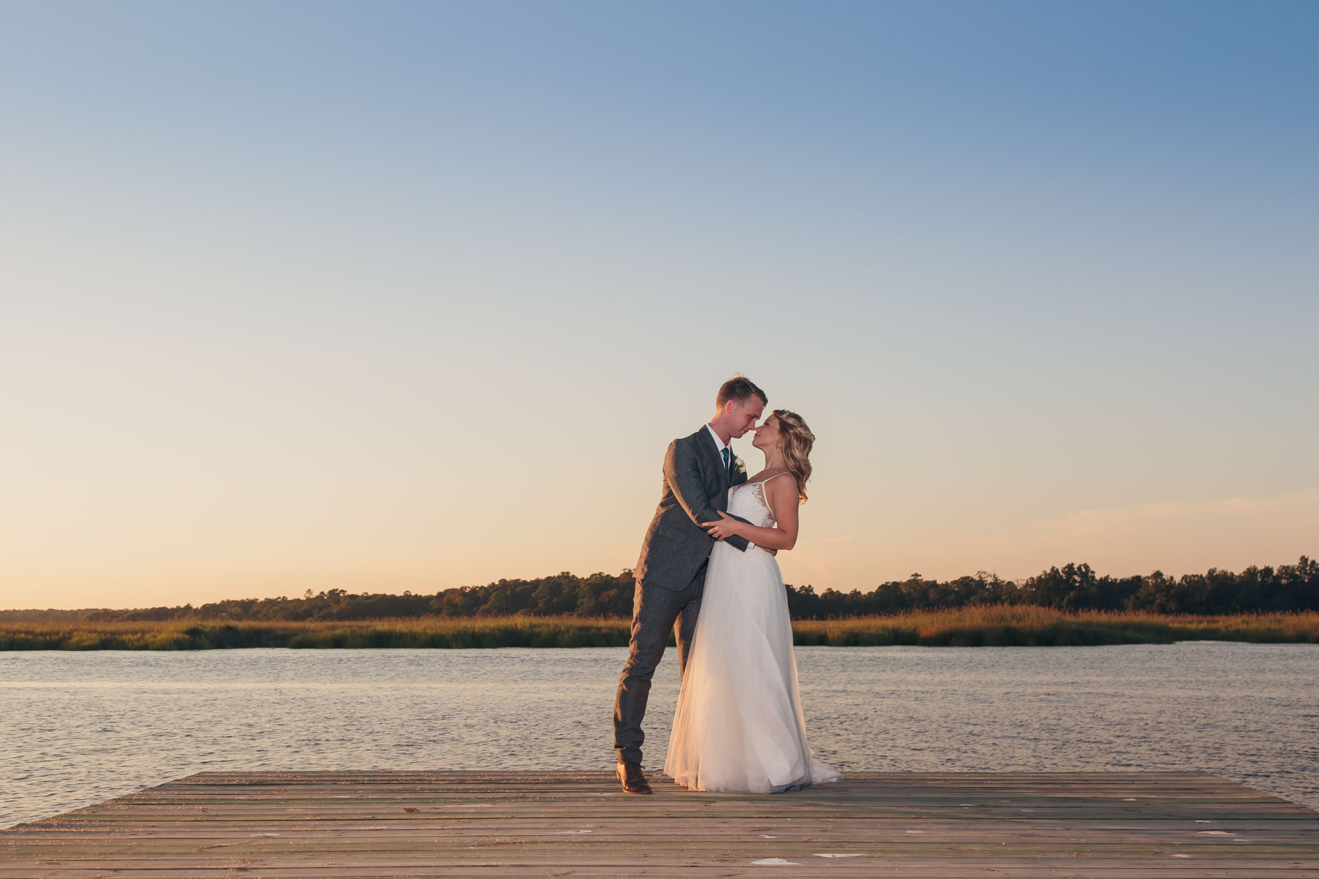 Sunset Bride and Groom