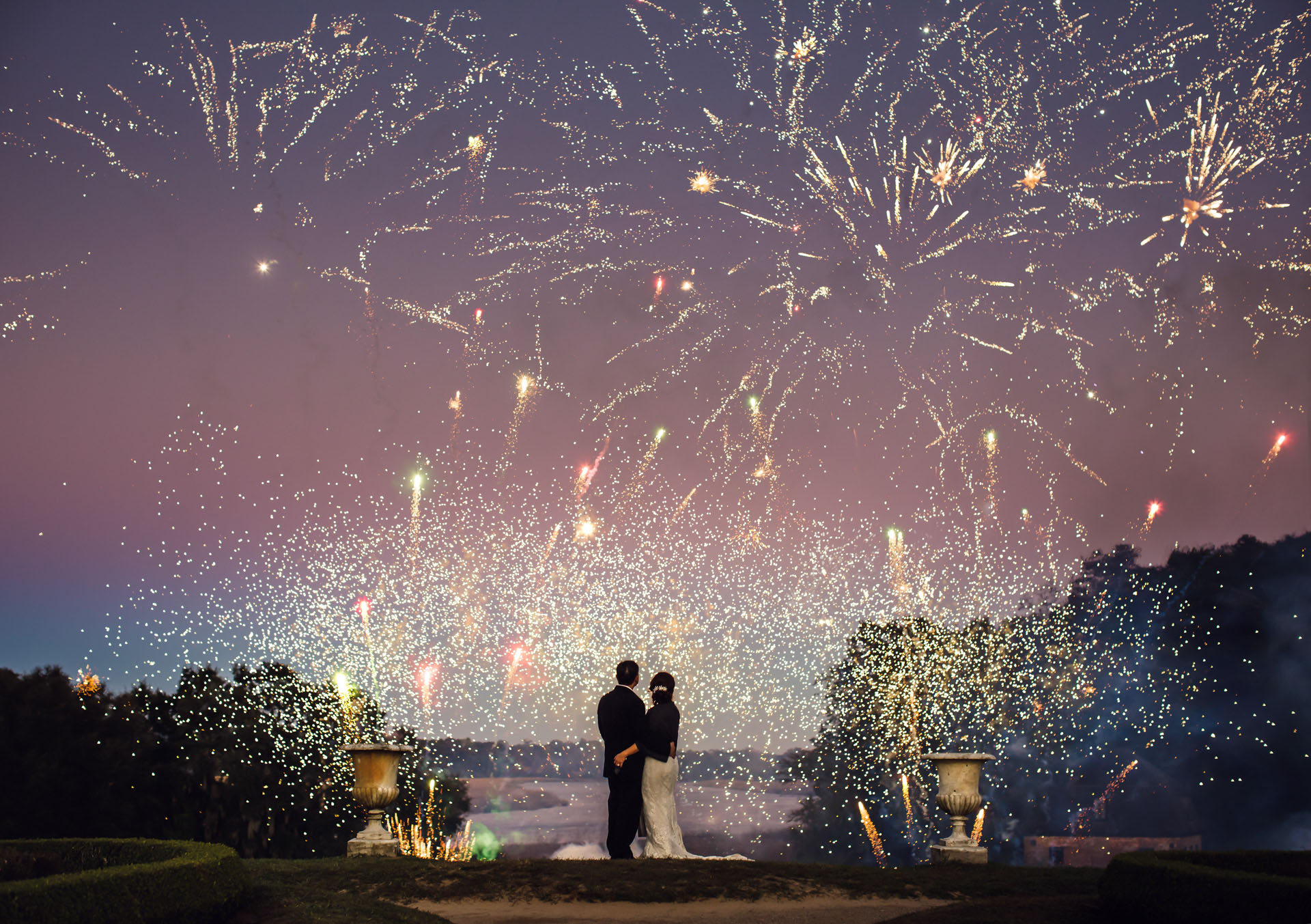 Middleton Place Wedding Fireworks