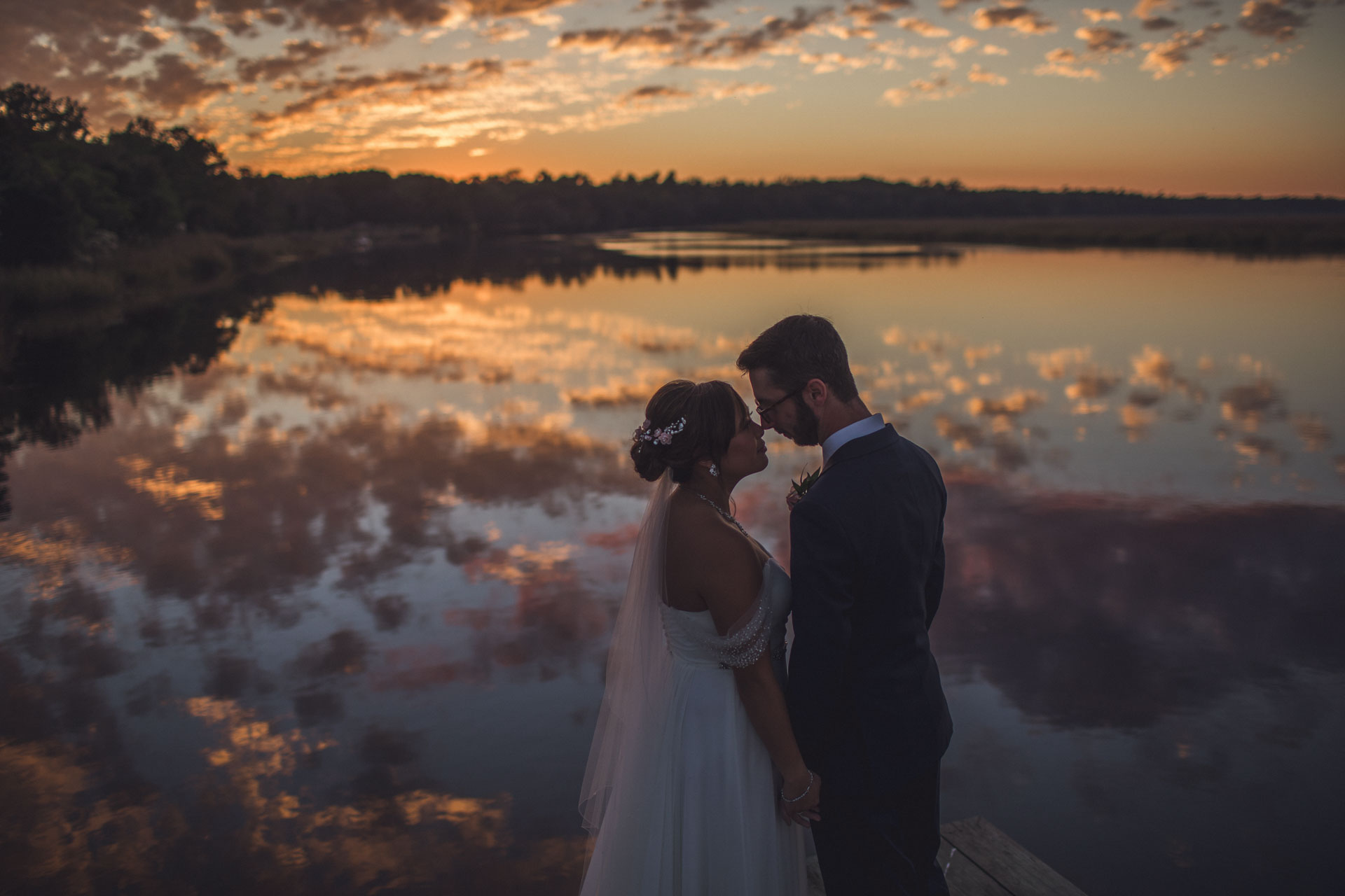 Magnolia Plantation Wedding Sunset