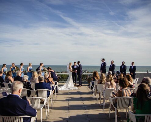 Sweetgrass In at Wild Dunes Ceremony on the Rooftop Terrace wedding venue